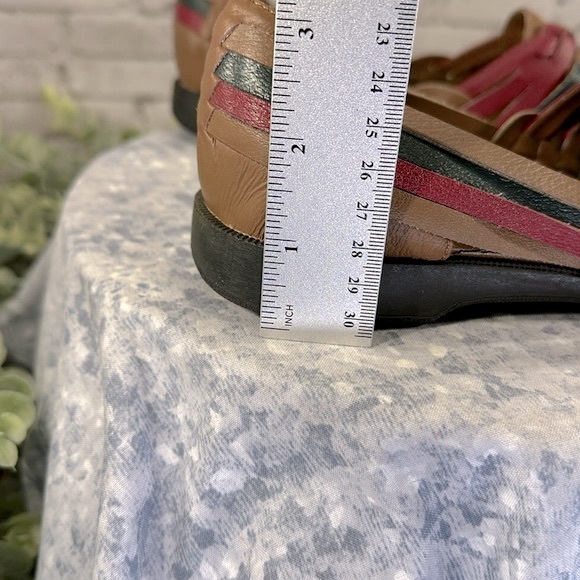 Flexisole “Fiesta” Tan Multicolor Leather Huarache Sandals WMS 6.5W☀️VGUC☀️ - Picture 8 of 10